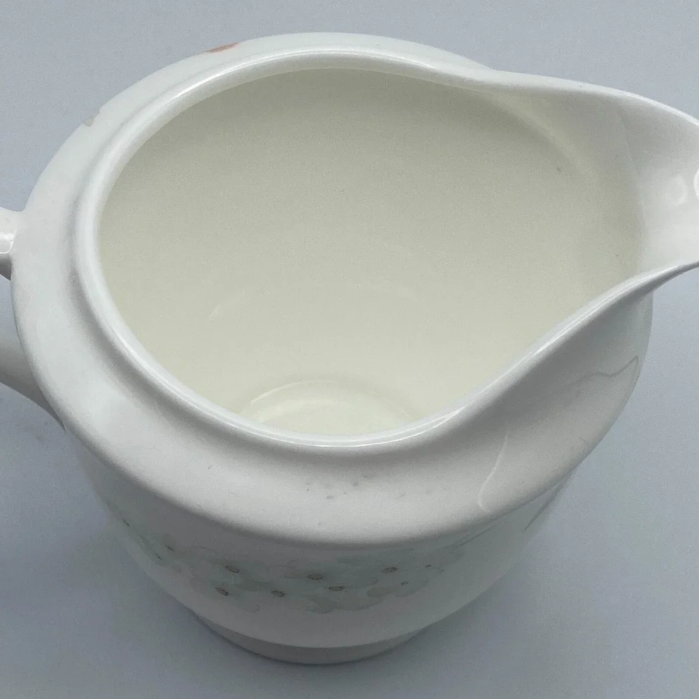 Mikasa Just‎ Love Creamer Milk Orange Pink Flowers Handles Bone China CAH15